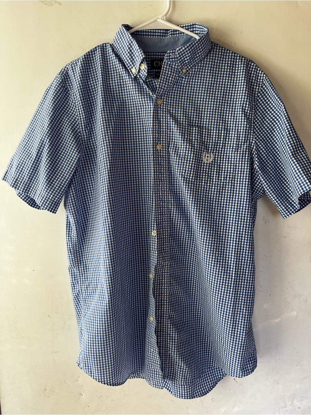 Preppy checked blue and white chaps button down